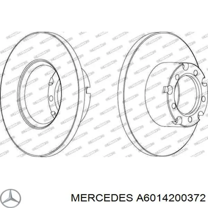 Тормоз дисковый передний Mercedes A6014200372 цена, от 41.82 USD
