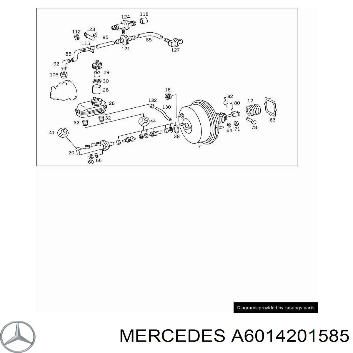Купить A6014201585 Mercedes Передний трос ручника