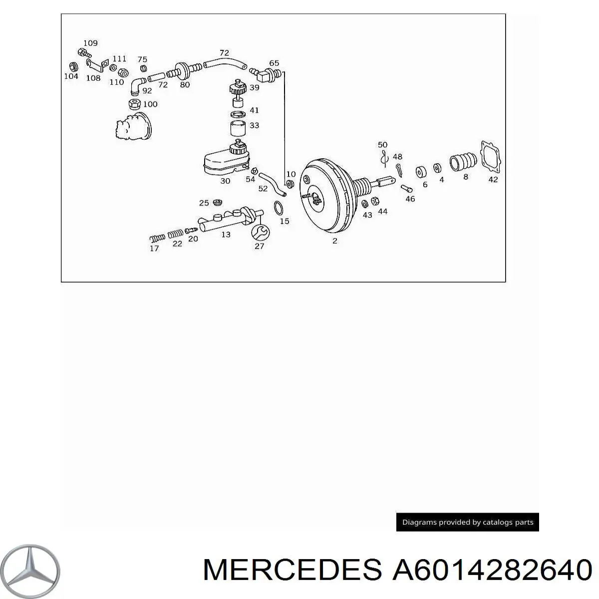 A6014282640 Mercedes braçadeira de tubo do freio