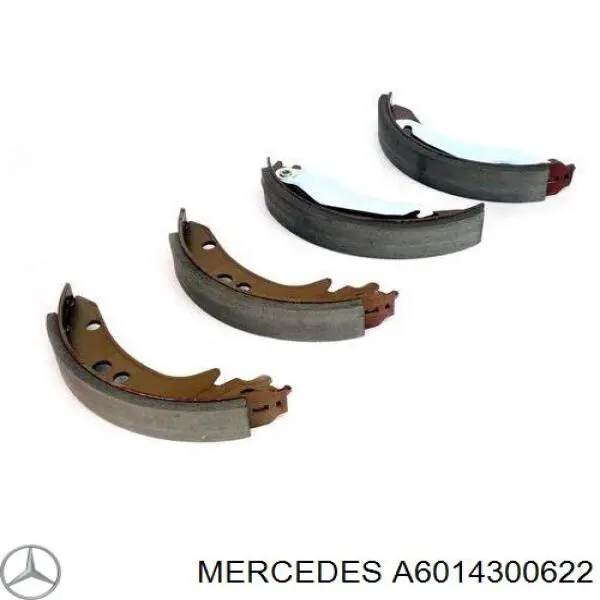 Колодки тормозные задние барабанные Mercedes A6014300622