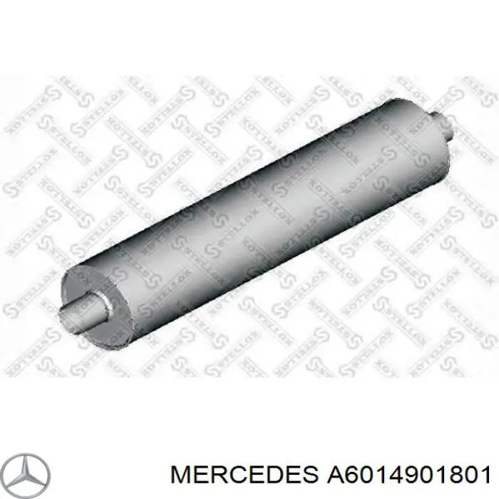 A6014903201 Mercedes silenciador, parte central