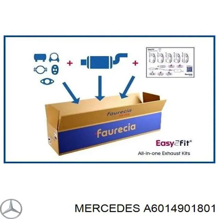 Центральная часть глушителя A6014901901 Mercedes