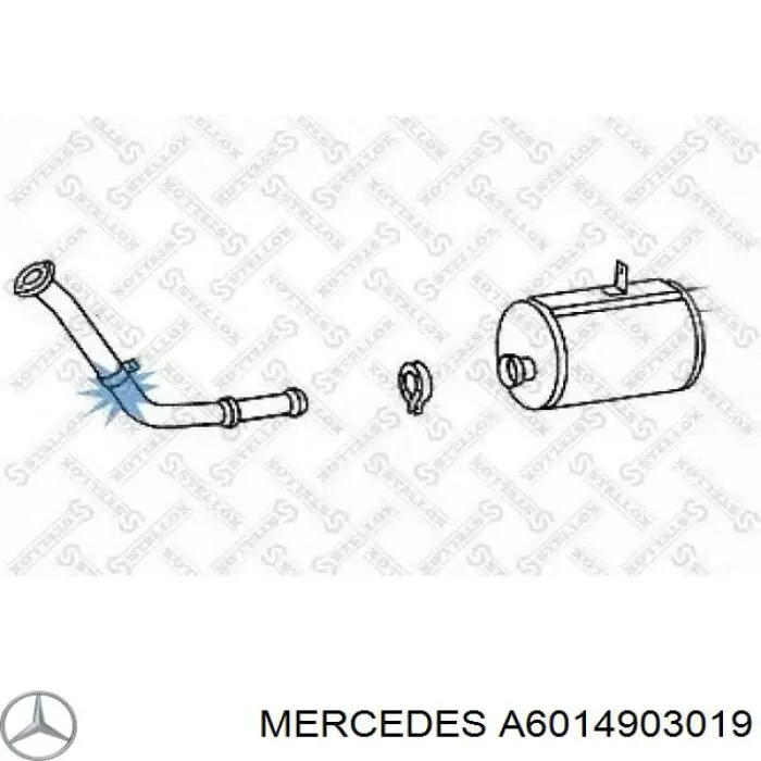 Приёмная труба A6014903019 Mercedes