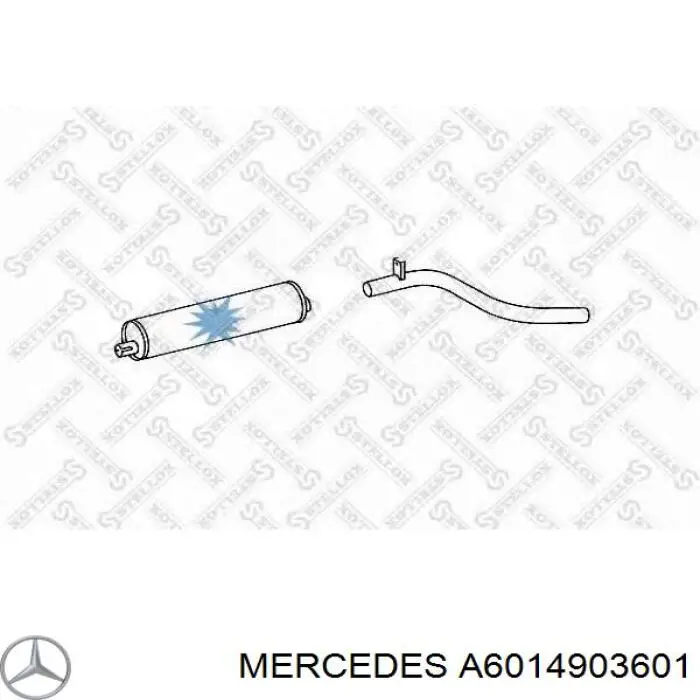 A6014903601 Mercedes silenciador, parte central