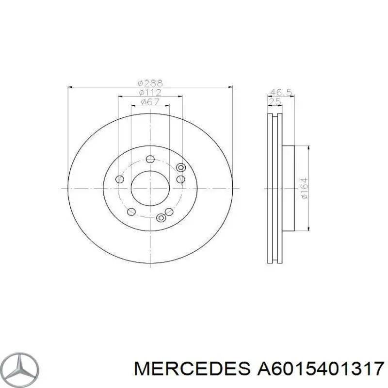 Купить A6015401317 Mercedes Сенсор износа