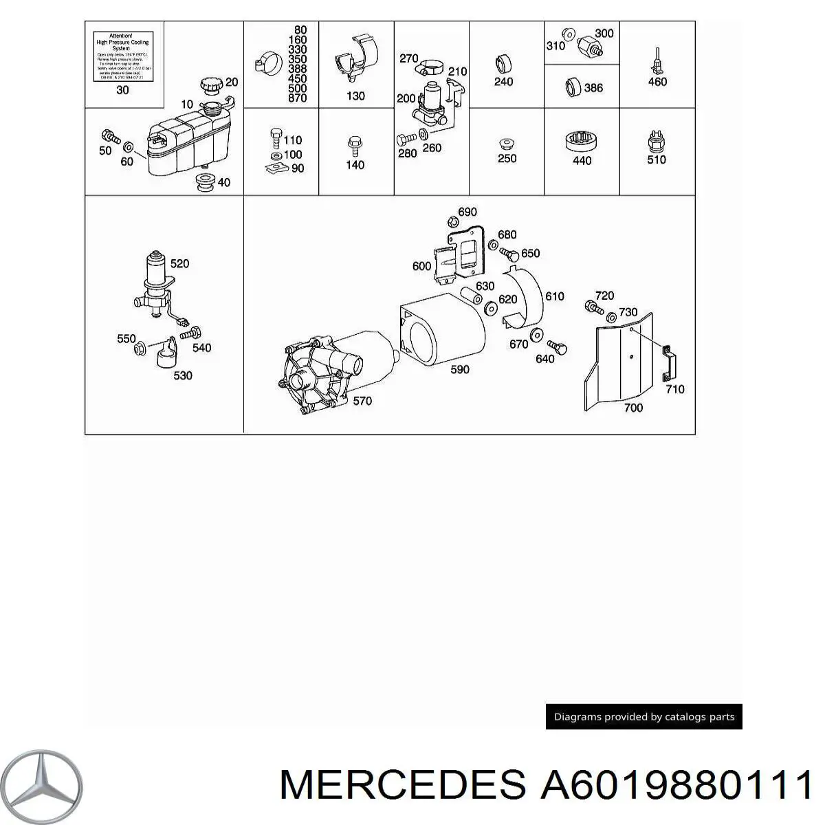 Кронштейн воздушного фильтра Mercedes A6019880111 цена, от 2.82 USD