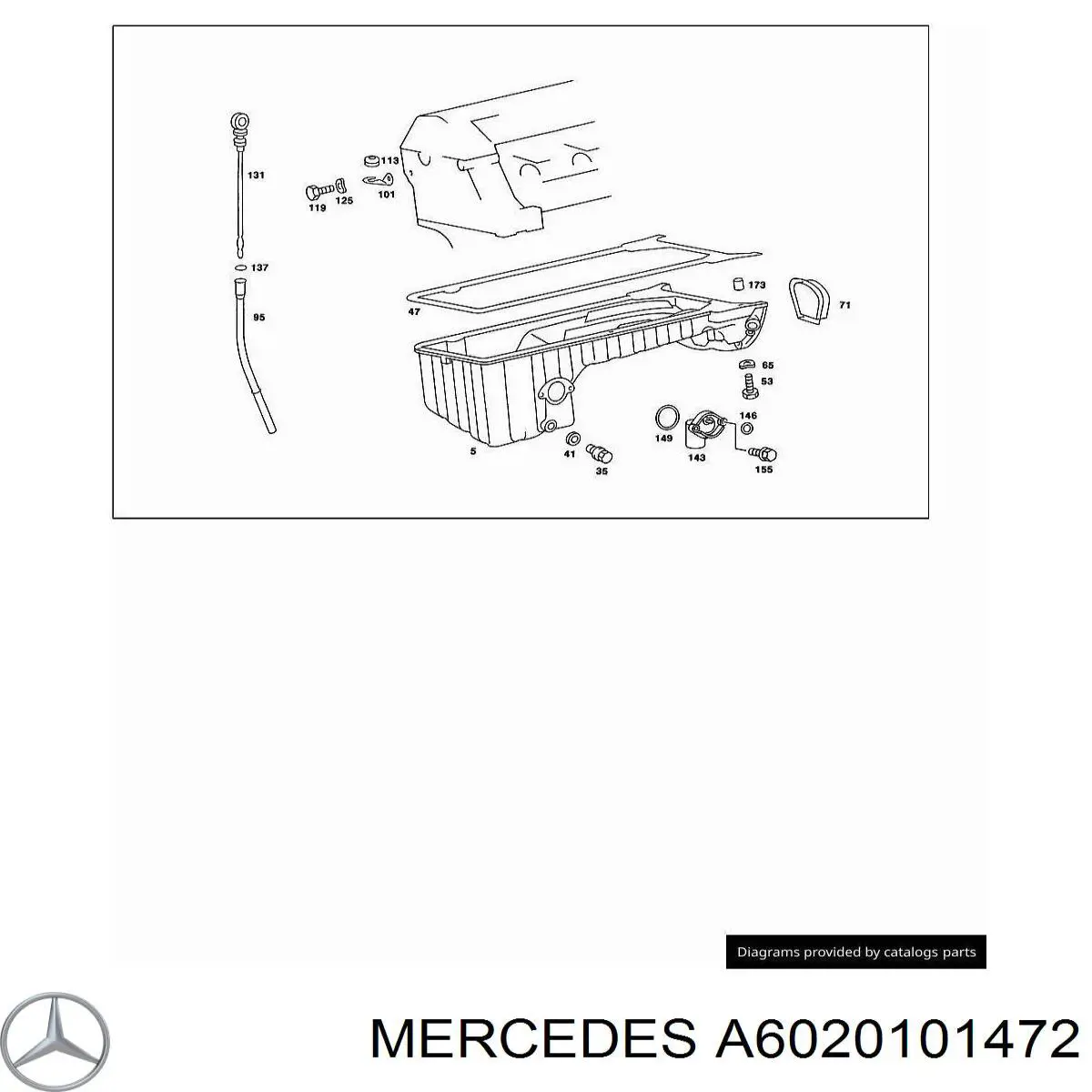 602 010 14 72 Mercedes sonda (indicador do nível de óleo no motor)