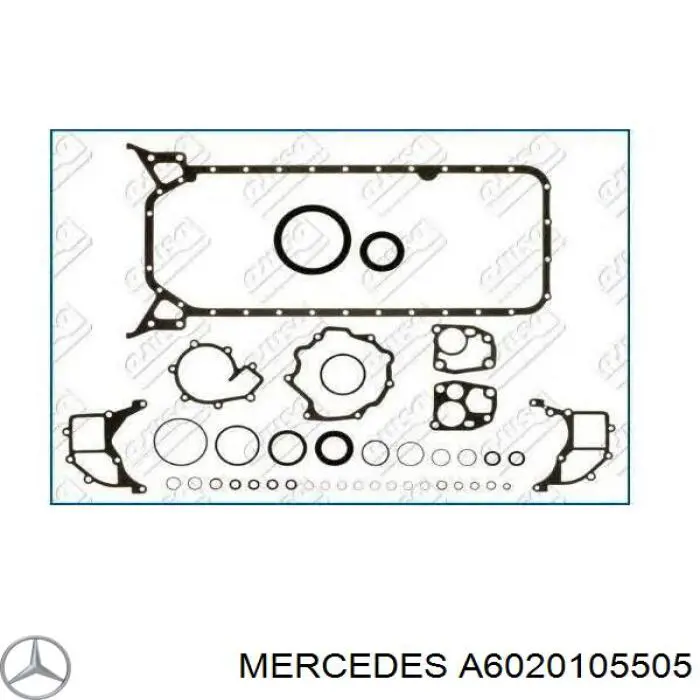 Комплект прокладок двигателя нижний Mercedes A6020105505