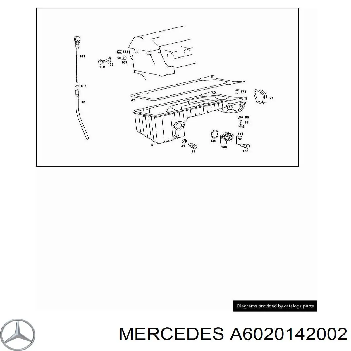 Масляный поддон двигателя Mercedes A6020140502 цена, от 673.50 USD