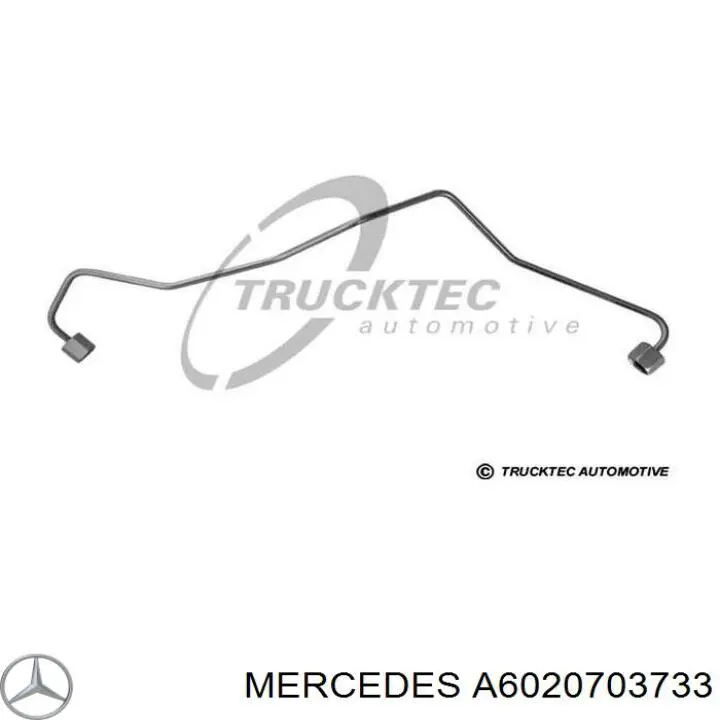 A6020703733 Mercedes tubo de combustível do injetor de 1º cilindro