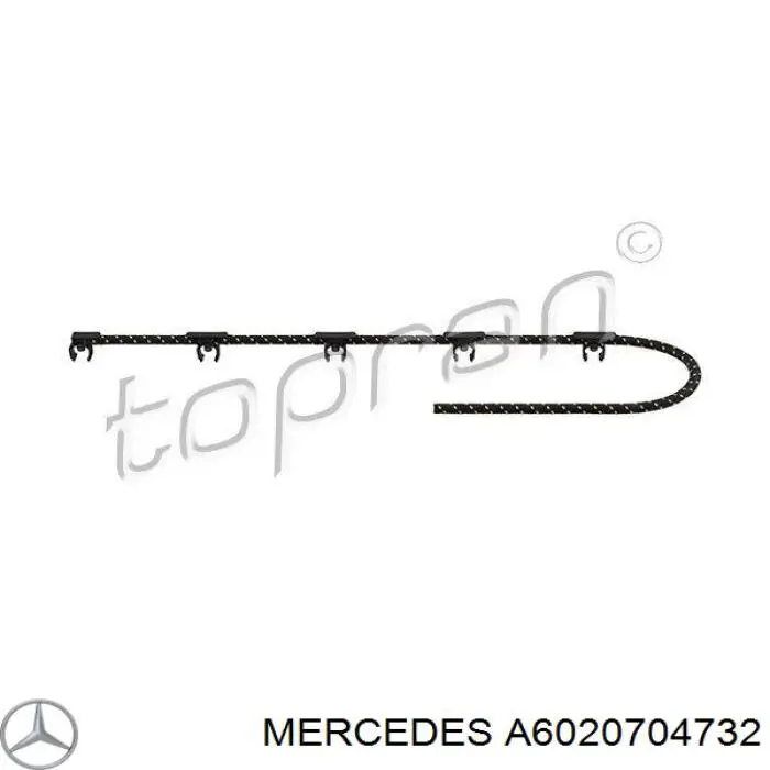 Обратная топливная трубка A6020704732 Mercedes