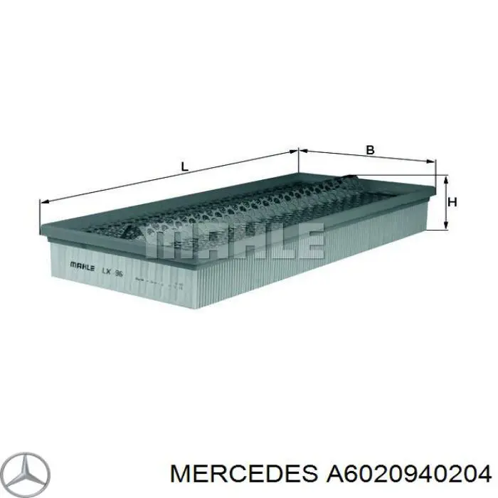 A6020940204 Mercedes воздушный фильтр