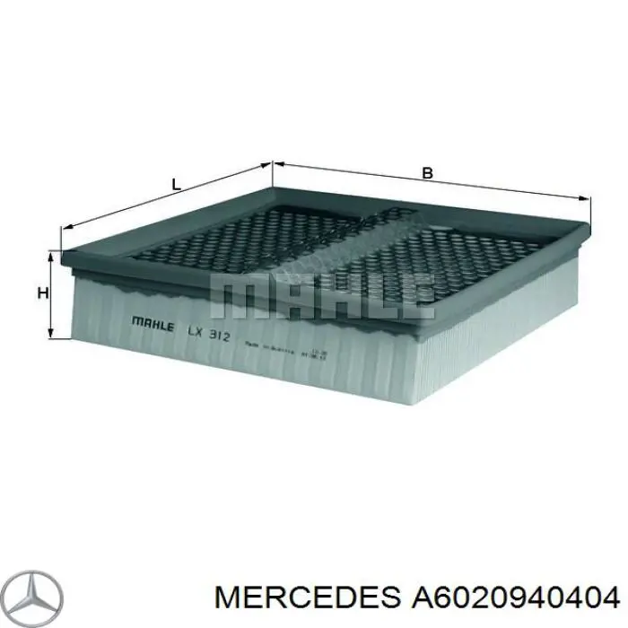 Купить A6020940404 Mercedes Автомобильный фильтр воздуха