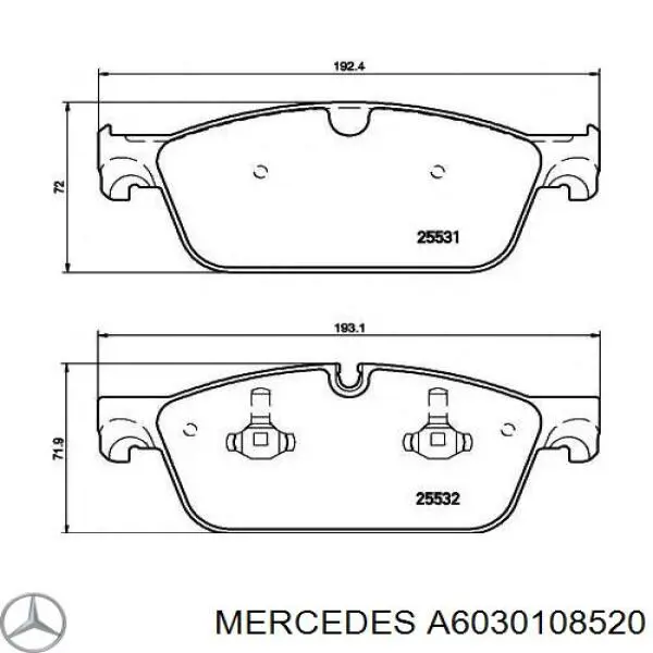 Купить A6030108520 Mercedes Верхний комплект прокладок двигателя