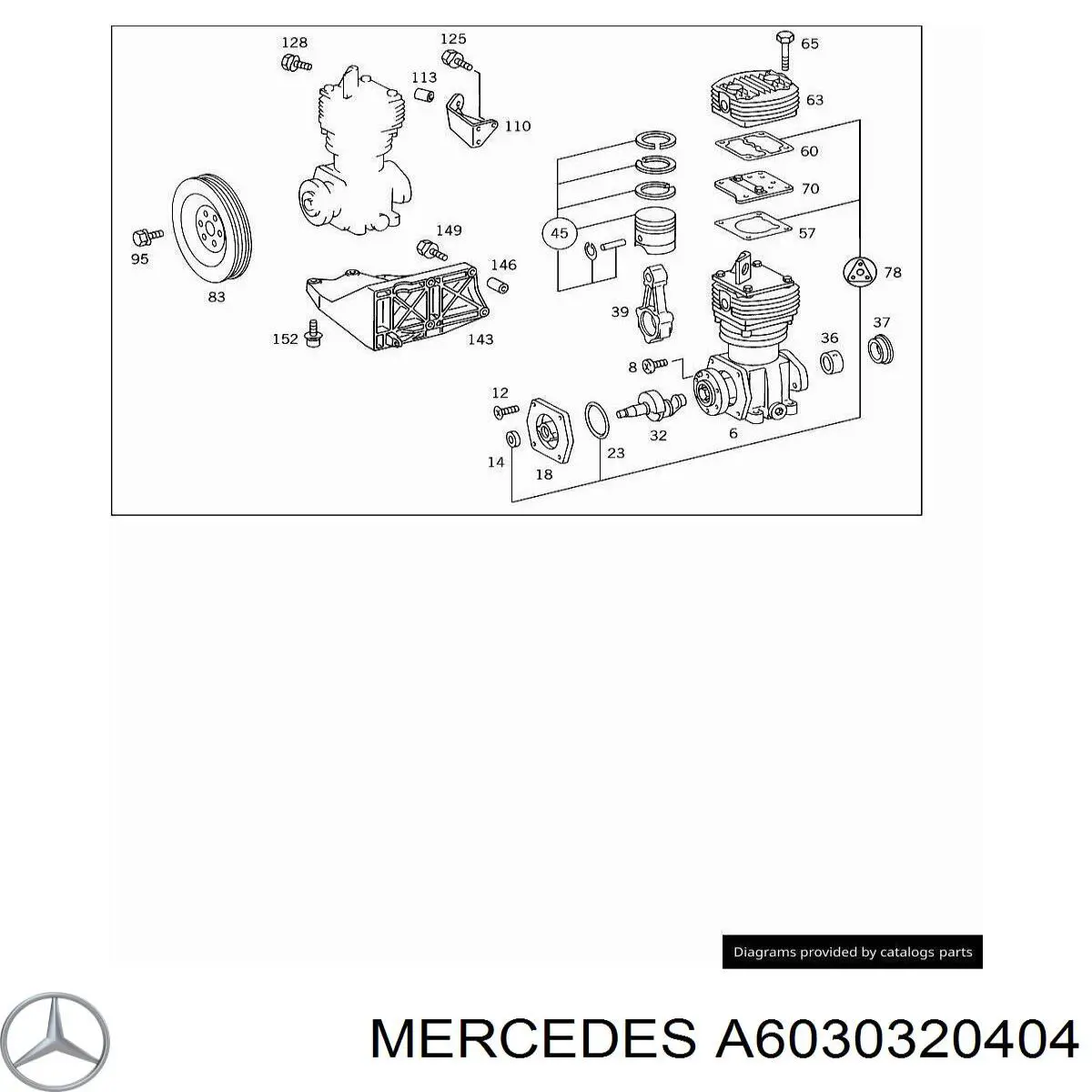 A6030320404 Mercedes polia de cambota