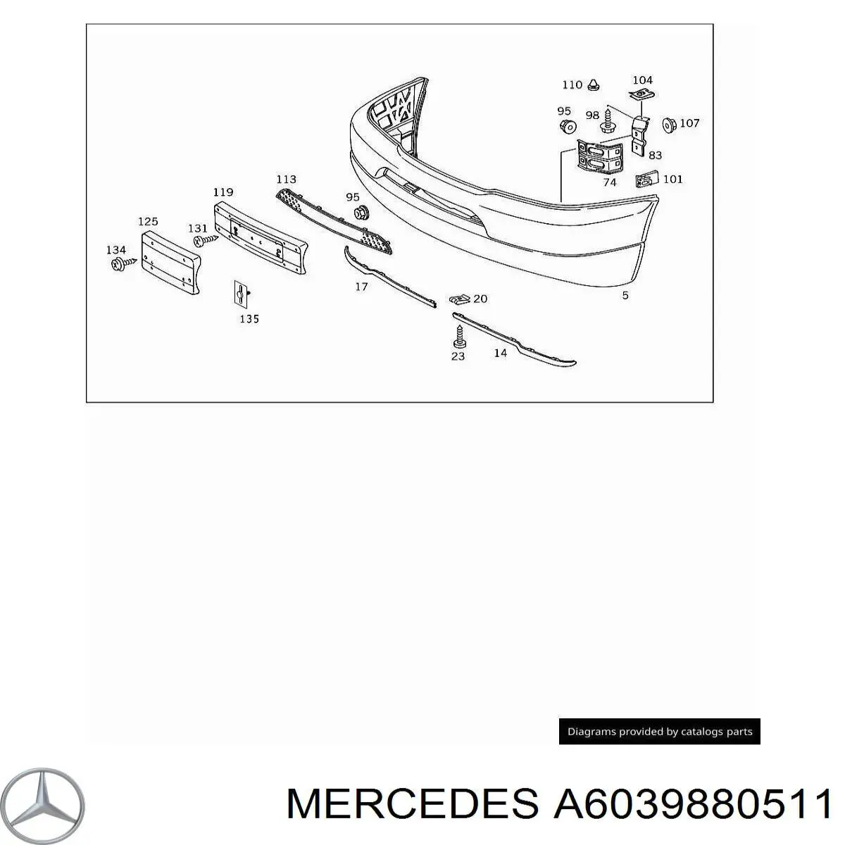 Кронштейн воздушного фильтра Mercedes A6039880511 цена, от 1.74 USD