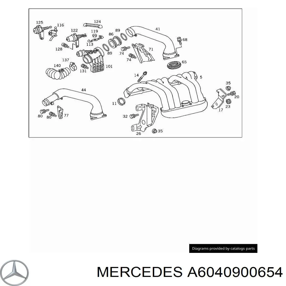 Регулирующая заслонка EGR Mercedes A6040900654