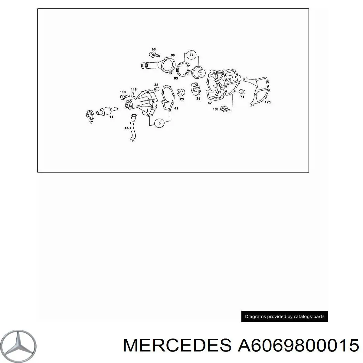  Mercedes A6069800015 цена, от 147.71 USD