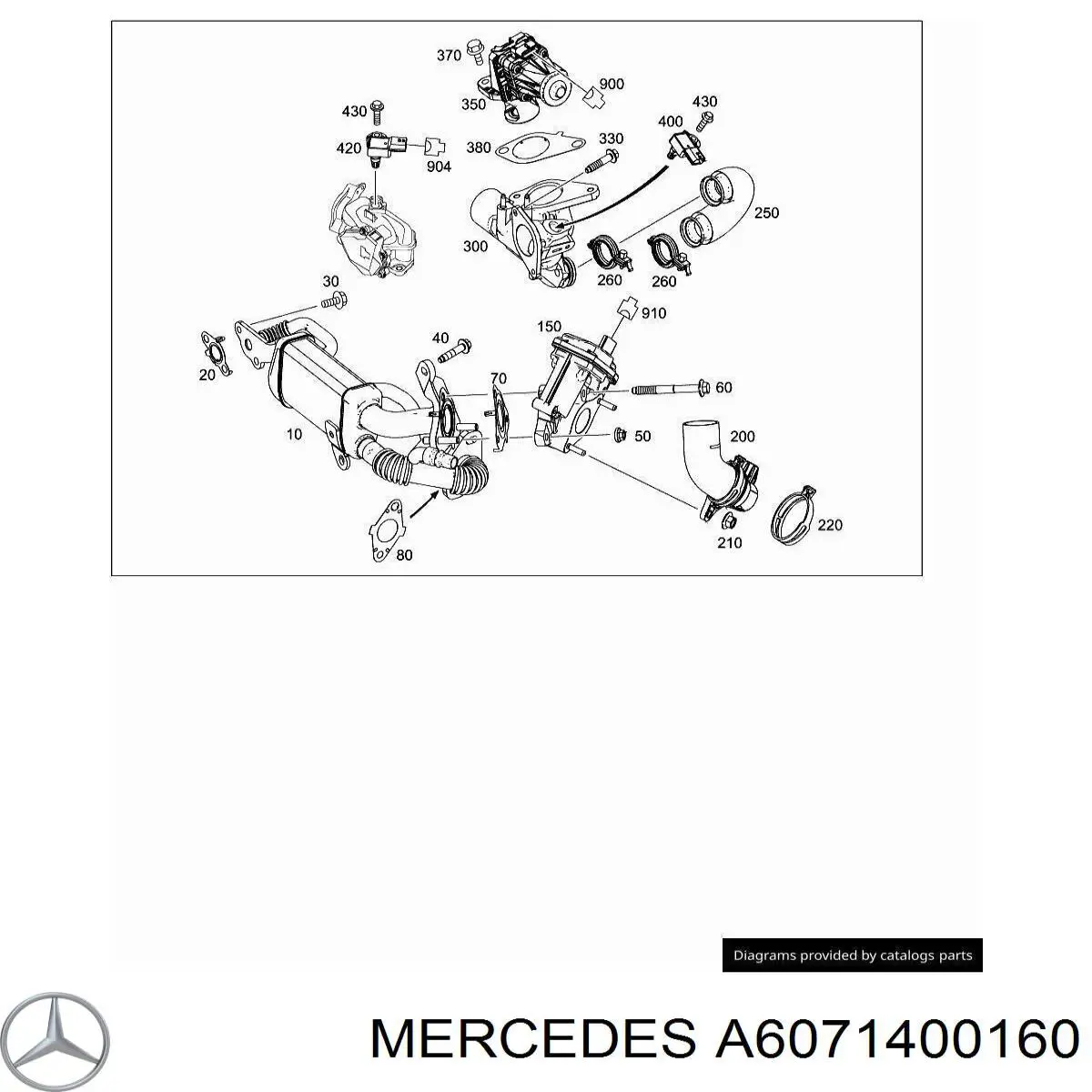 6071400160 Mercedes Клапан рециркуляции отработавших газов EGR