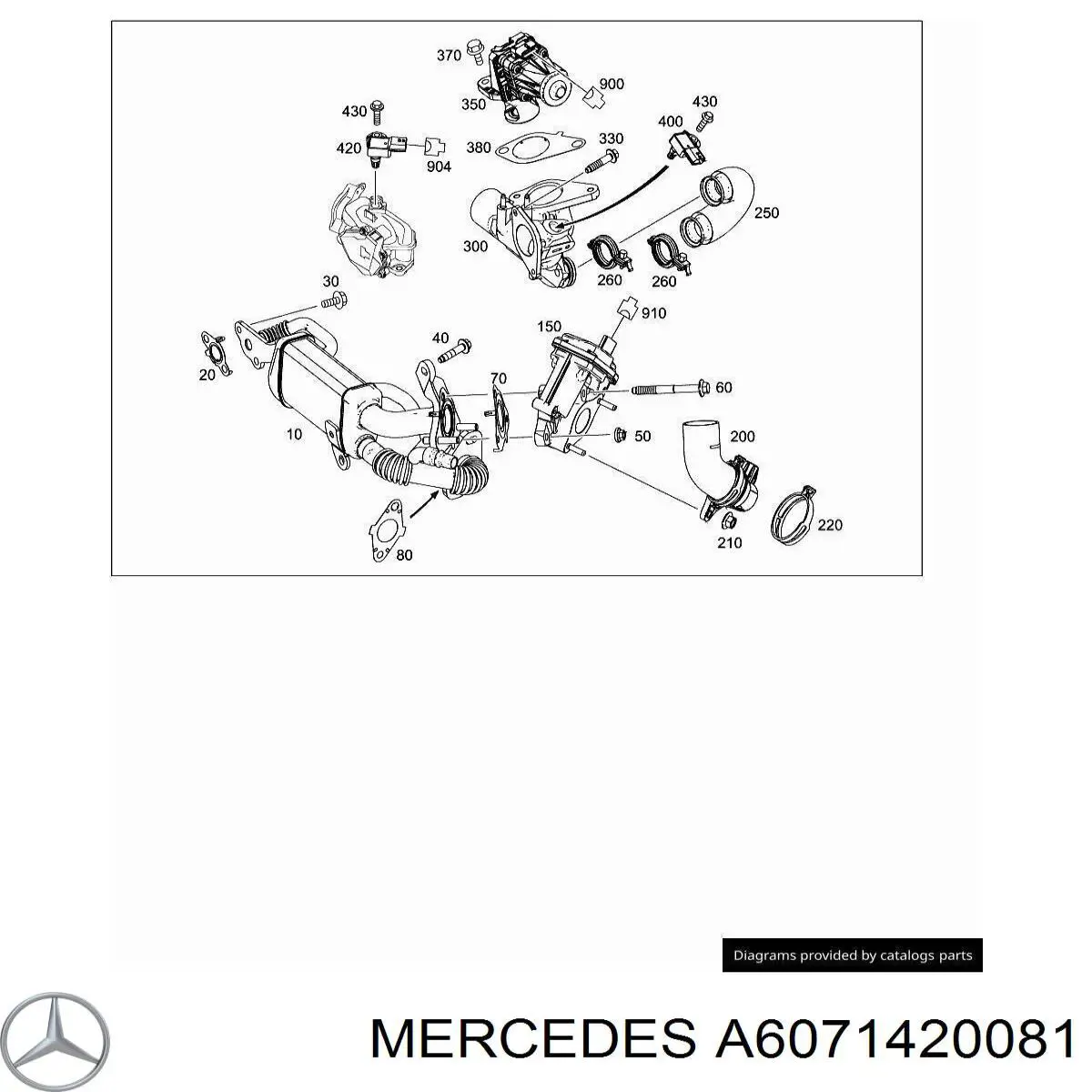 A6071420081 Mercedes vedante de cano derivado egr até a cabeça de bloco (cbc)