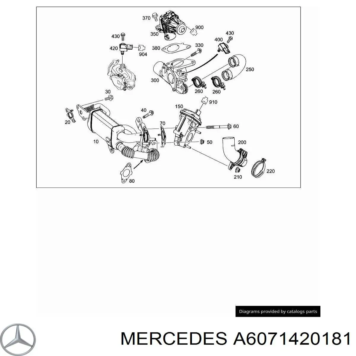 A6071420181 Mercedes vedante de válvula egr de recirculação