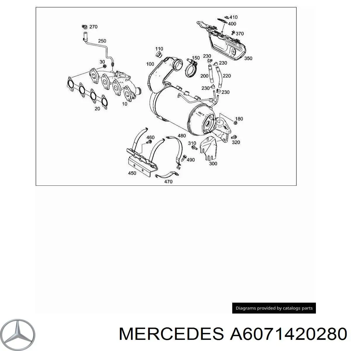 6071420280 Mercedes vedante de tubo coletor de escape