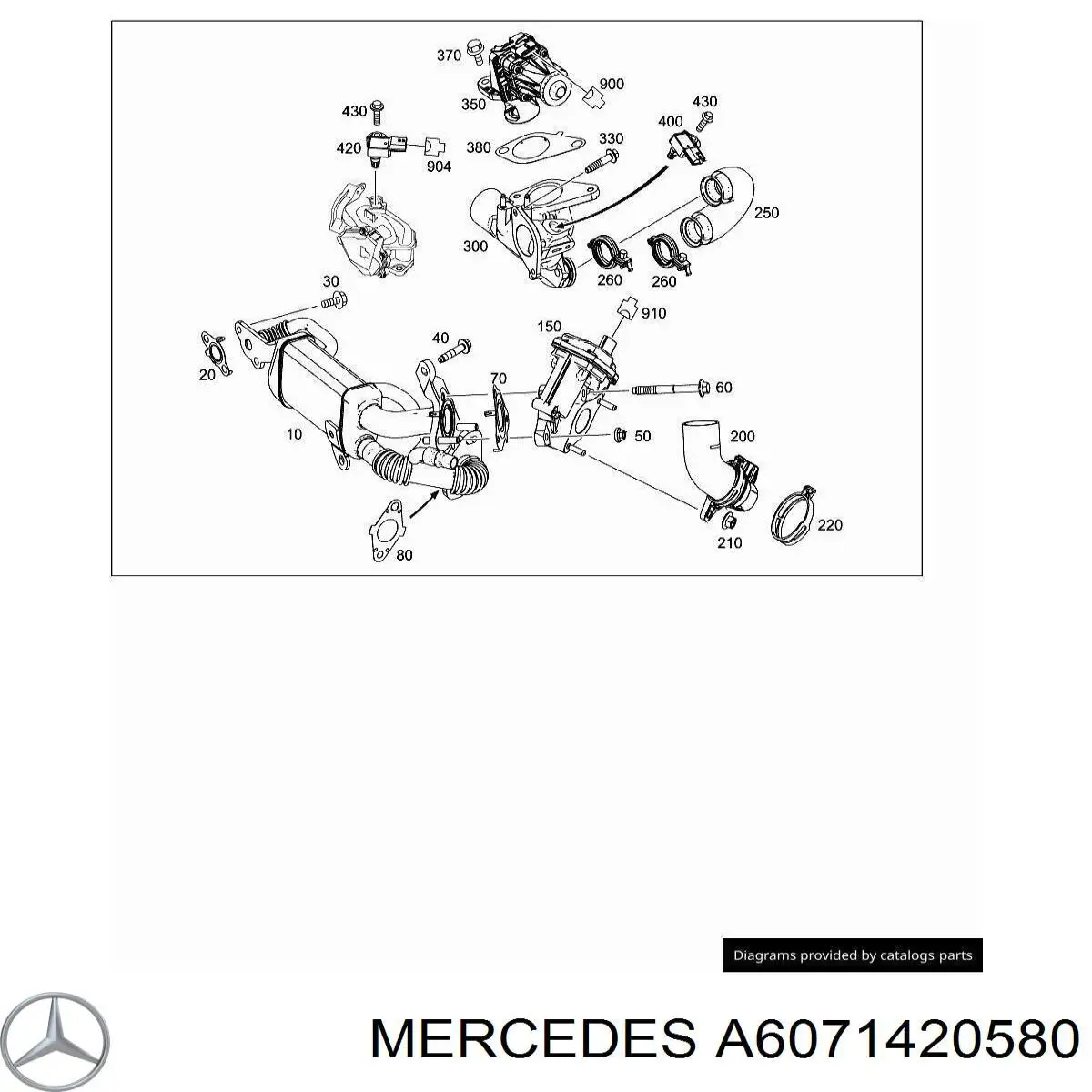 A6071420580 Mercedes vedante de refrigerador egr do sistema de recirculação dos gases