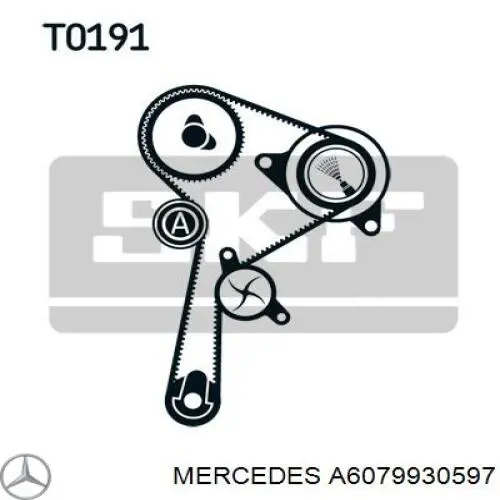 ГРМ ремни, комплект Mercedes A6079930597 цена, от 75.12 USD