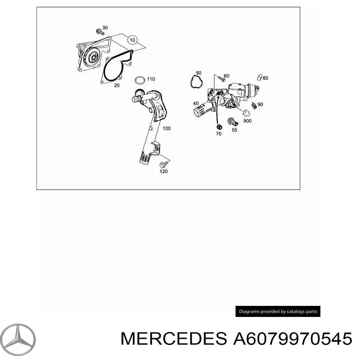 Прокладка водяной помпы Mercedes A6079970545 цена, от 10.57 USD