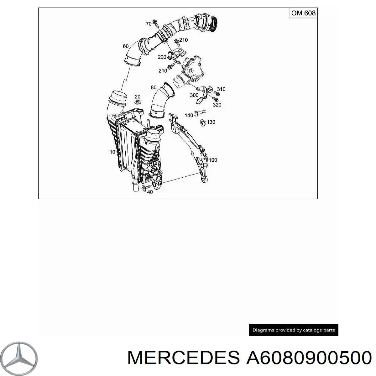 Радиатор интеркуллера на Mercedes A (W177)