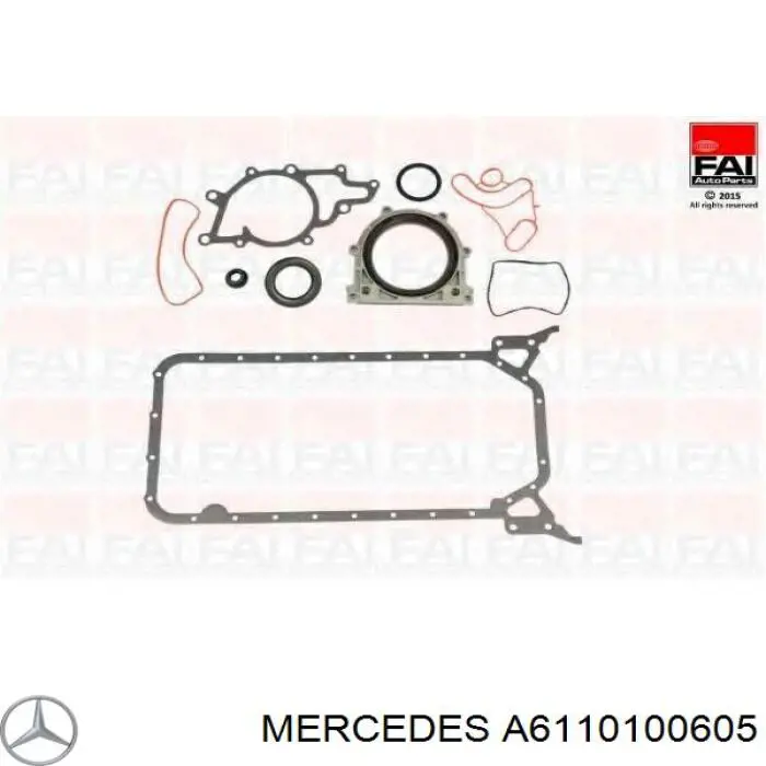 Комплект прокладок двигателя нижний Mercedes A6110100605