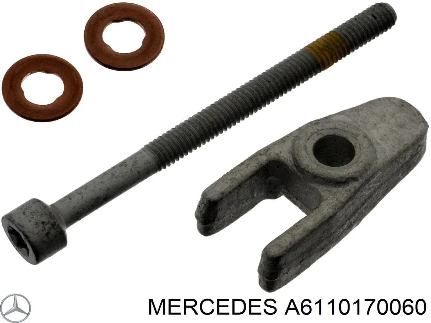 Anel (arruela) do injetor de ajuste A6110170060 Mercedes