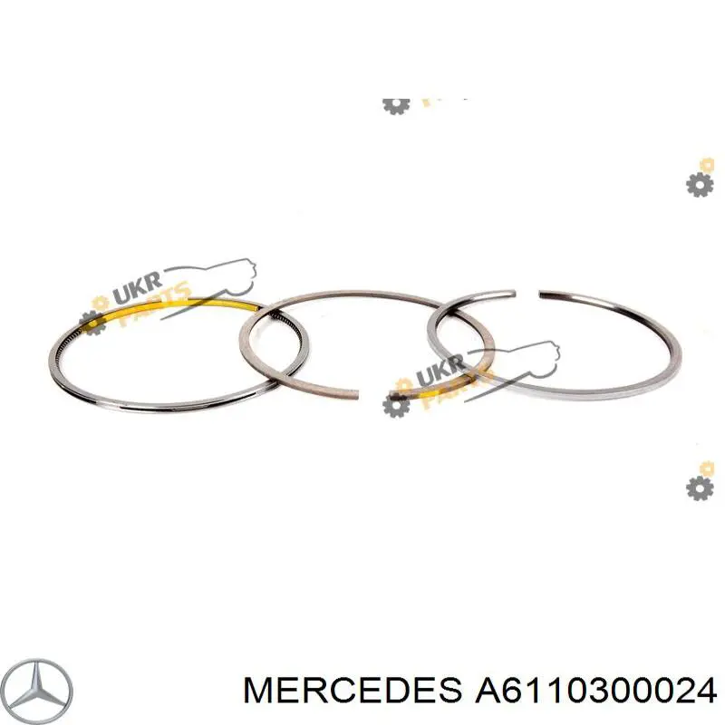 A6110300024 Mercedes anéis do pistão para 1 cilindro, std.
