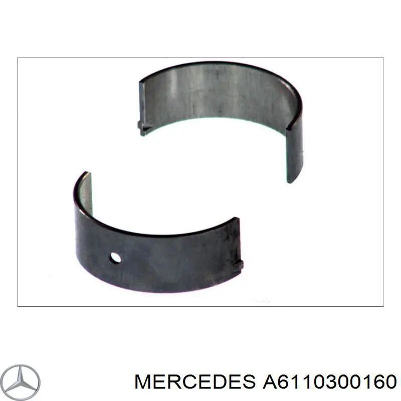 A6110300160 Mercedes вкладыши коленвала шатунные, комплект, 1-й ремонт (+0,25)