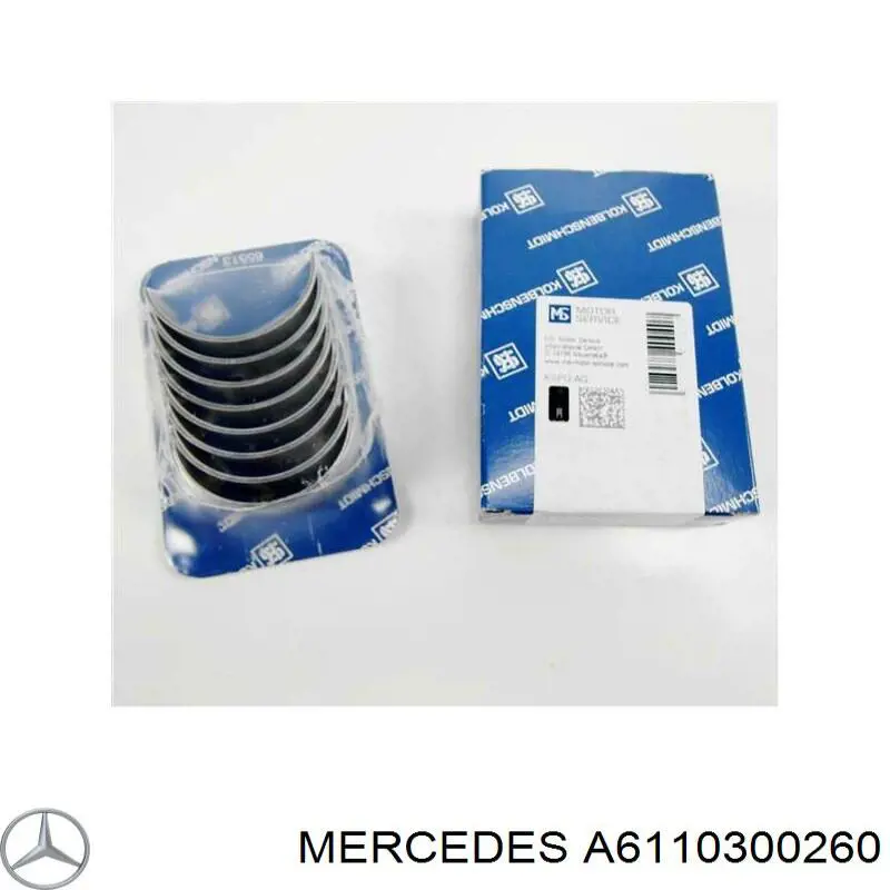 A6110300260 Mercedes folhas inseridas de cambota de biela, kit, 2ª reparação ( + 0,50)