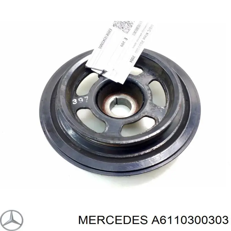 Шкив коленвала (демпфер) Mercedes A6110300303 цена, от 12.25 USD