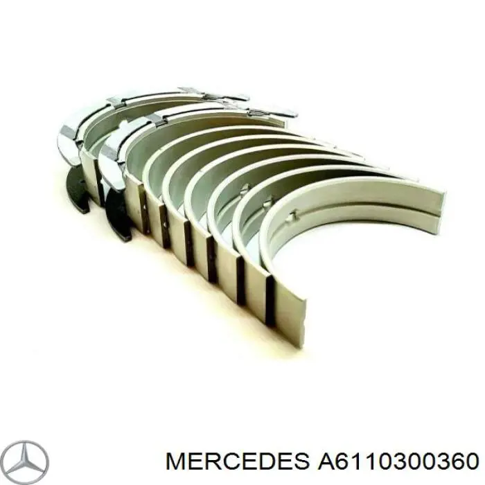 Купить A6110300360 Mercedes Вкладыши коленвала шатунные, комплект, 3-й ремонт (+0,75)