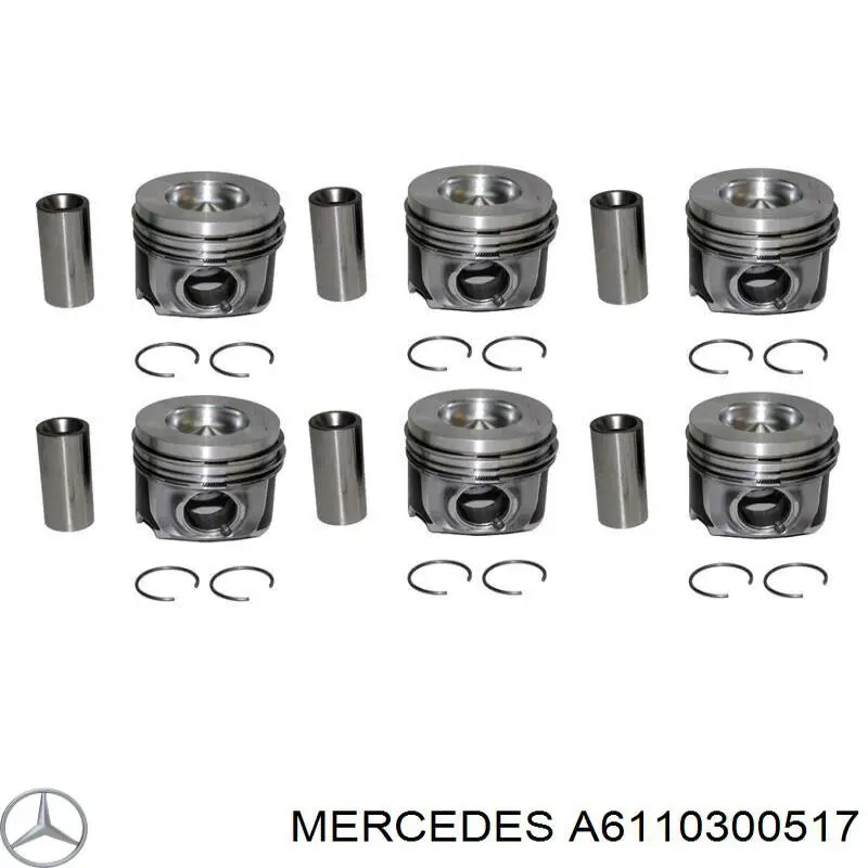Купить A6110300517 Mercedes Поршень на 1 цилиндр