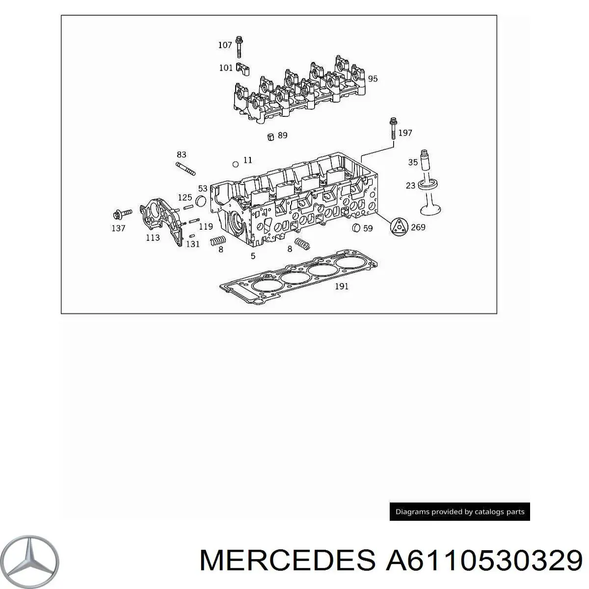 Направляющая клапана Mercedes A6110530329