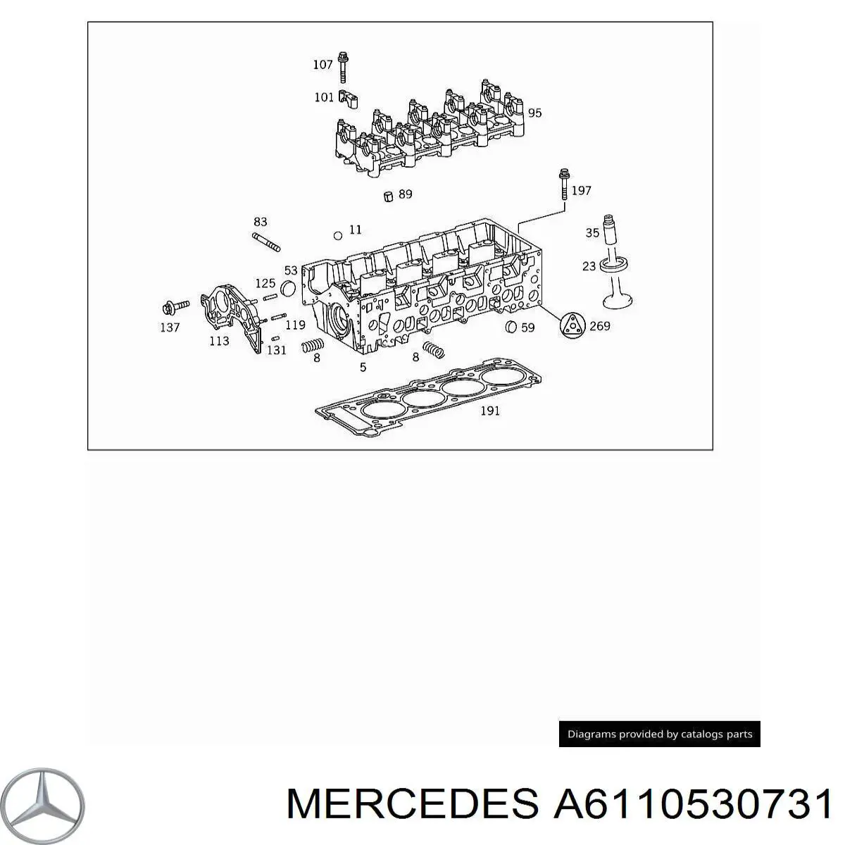 Седло клапана выпускного A6110530731 Mercedes