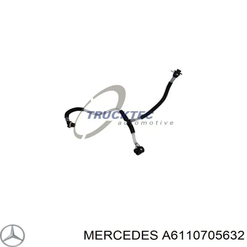 Купить A6110705632 Mercedes Трубка топливная от топливоподкачивающего насоса к клапану отсечки топлива
