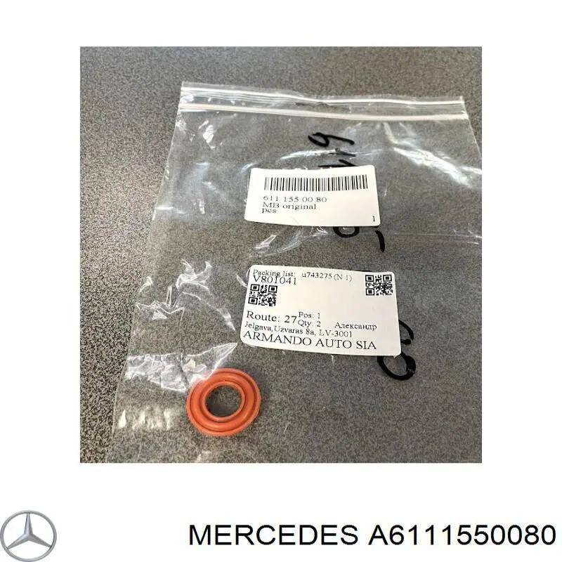 A611155008080 Mercedes vedante (anel do gerador com esfriamento por água)