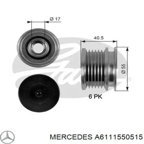 Инерционный шкив Mercedes A6111550515 цена, от 26.18 USD