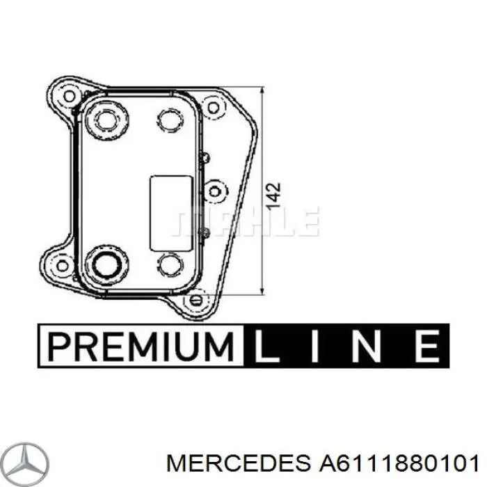 A6111880101 Mercedes radiador de óleo