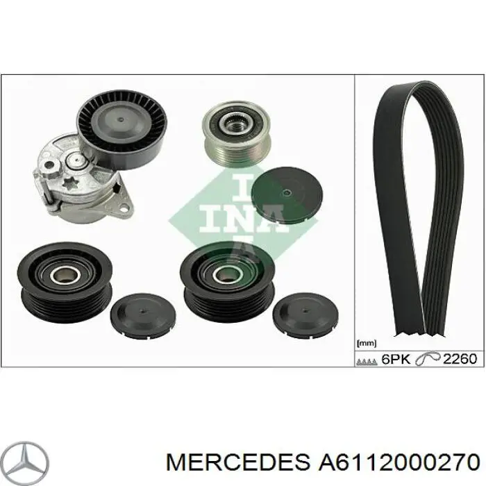 Купить A6112000270 Mercedes Натяжитель приводного ремня