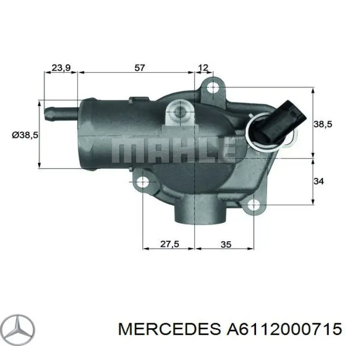 Купить A6112000715 Mercedes Автомобильный термостат