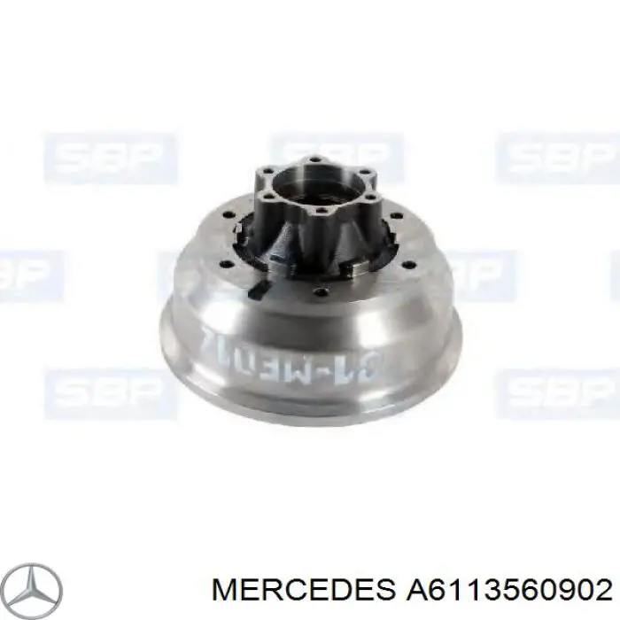 A6113560902 Mercedes tambor do freio traseiro