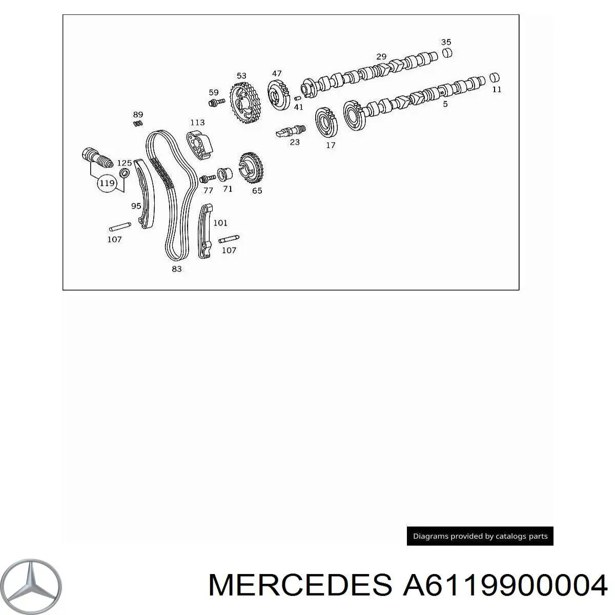 Болт крепления переднего рычага, нижнего A6119900004 Mercedes