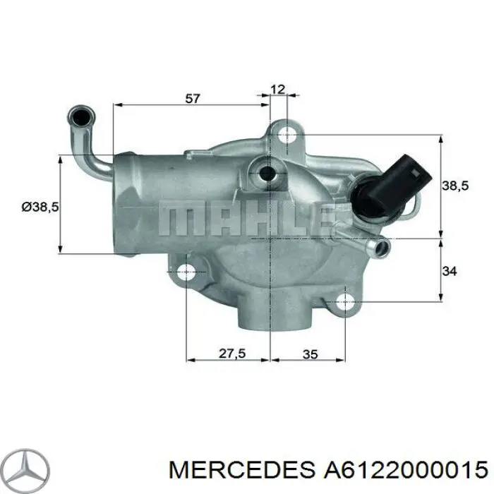 Термостат Mercedes A6122000015