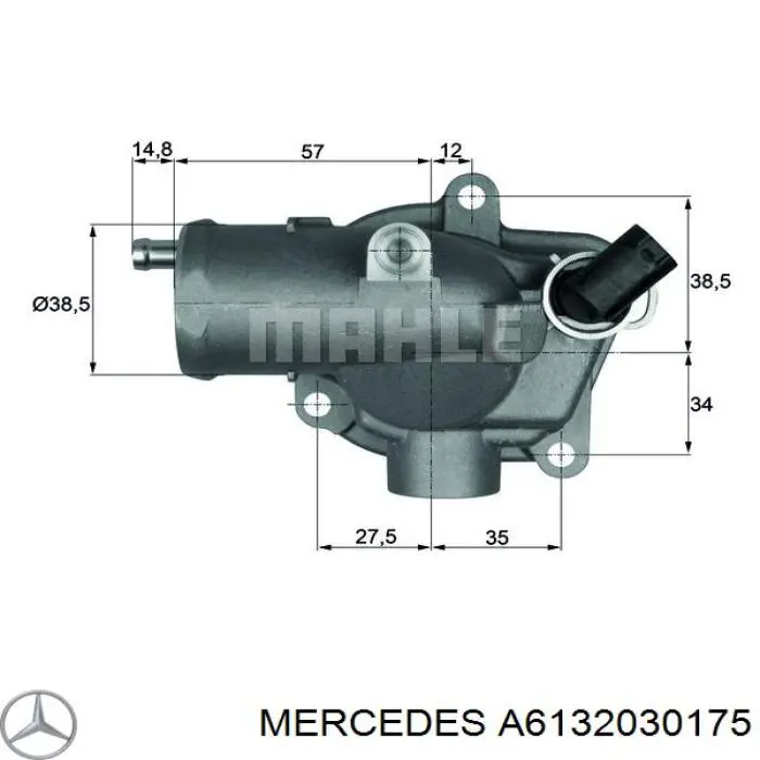 Корпус термостата A6132030175 Mercedes